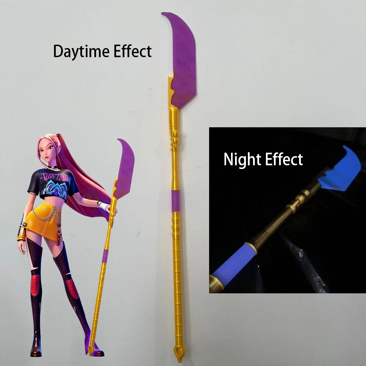 Demon Hunter of Kpop Mira Cosplay Long Sword Props Adult Fantasia Disguise Knife Props  Carnival Accessories Christmas Gifts