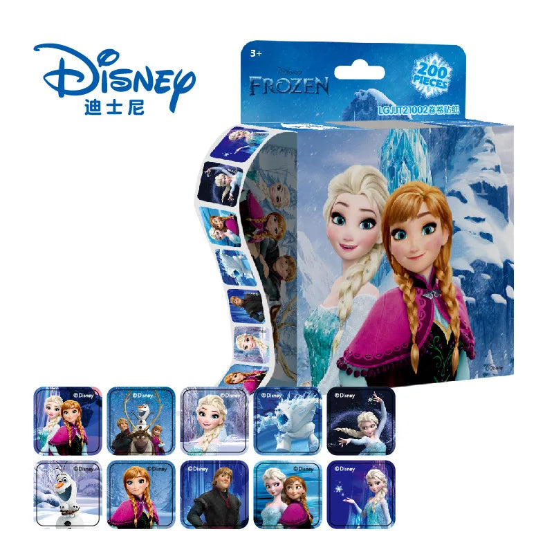 200 Sheets/Box Frozen Elsa Cartoon Pull Out Stickers Princess Mickey Mouse Minnie Sticker Girl Boy Teacher Reward Toys Gift