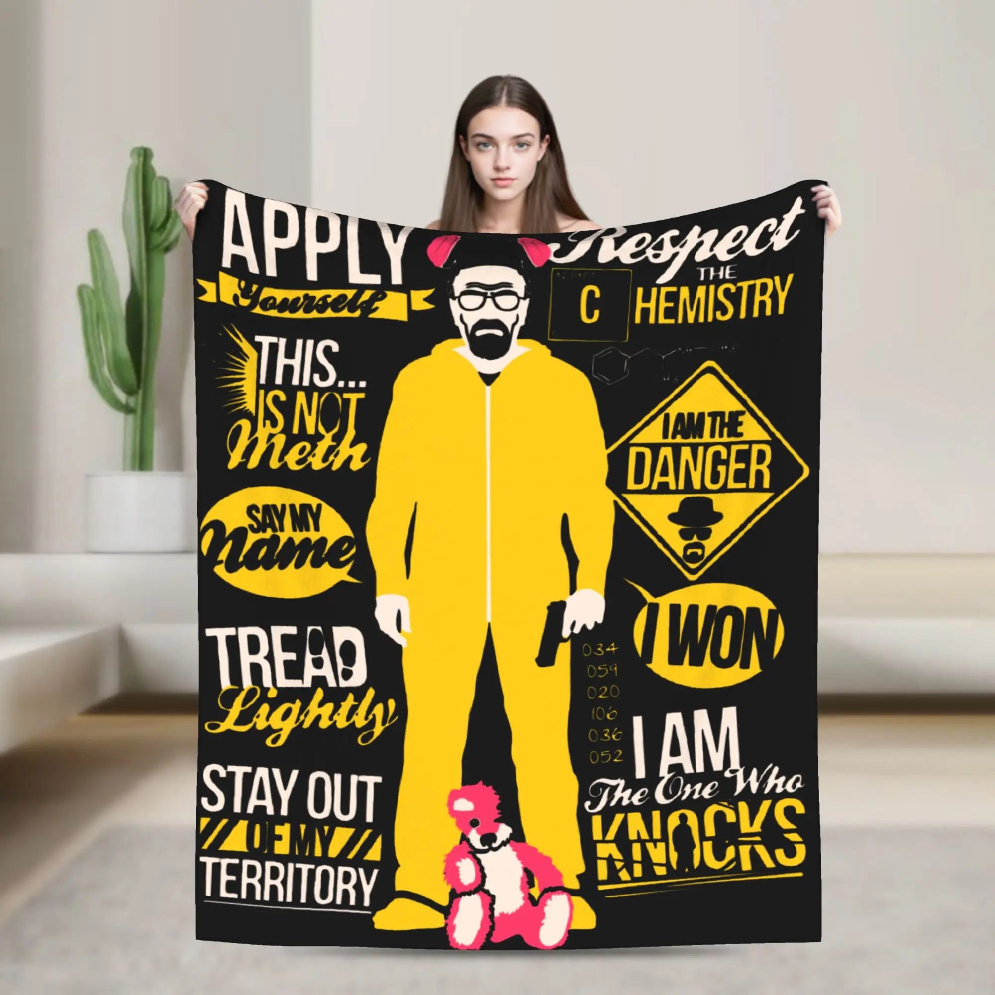 Breaking Bad Barrel Bee Blanket  Wool Novelty Soft Throw Blanket for Bed Sofa Autumn/Winter