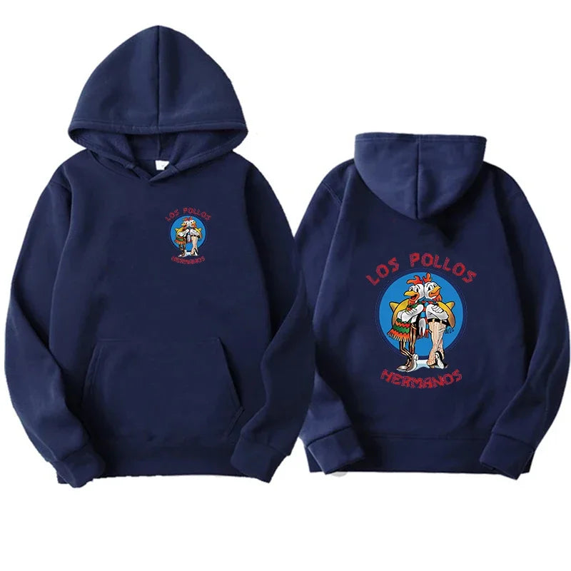Autumn Winter Fleece Breaking Bad Hoodie Los Pollos Hermanos Chicken Brothers Print Sportwear Men Women Fashion Loose Sweatshirt