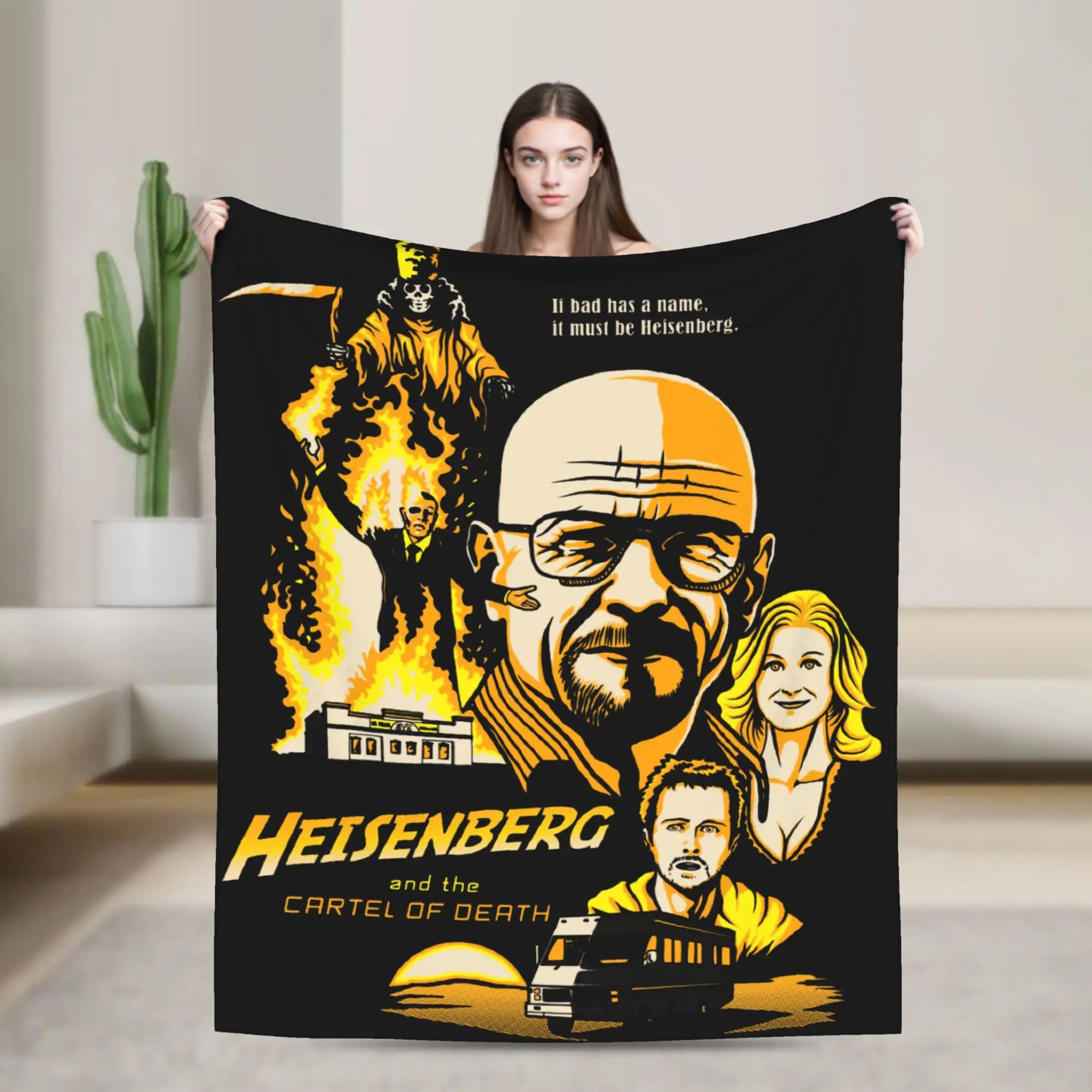 Bryan Cranston Blanket Breaking Bad Walter White Plush Novelty Warm Throw Blanket for Bed Sofa  Winter