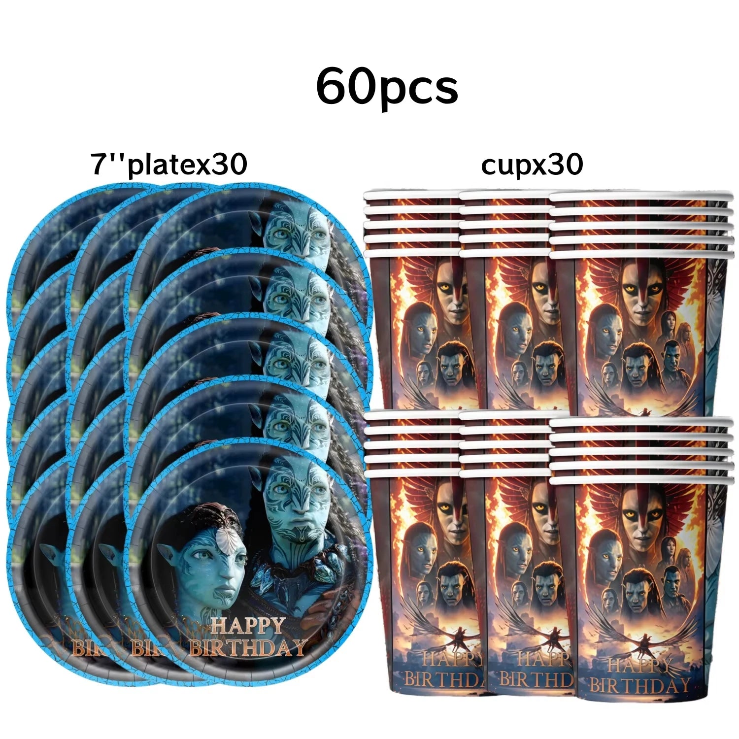 Avatar 3 Balloon Birthday Party Decoration Tableware Cup Plate Tablecloth Banner Background Gift Bag Baby Shower Supplies Gift
