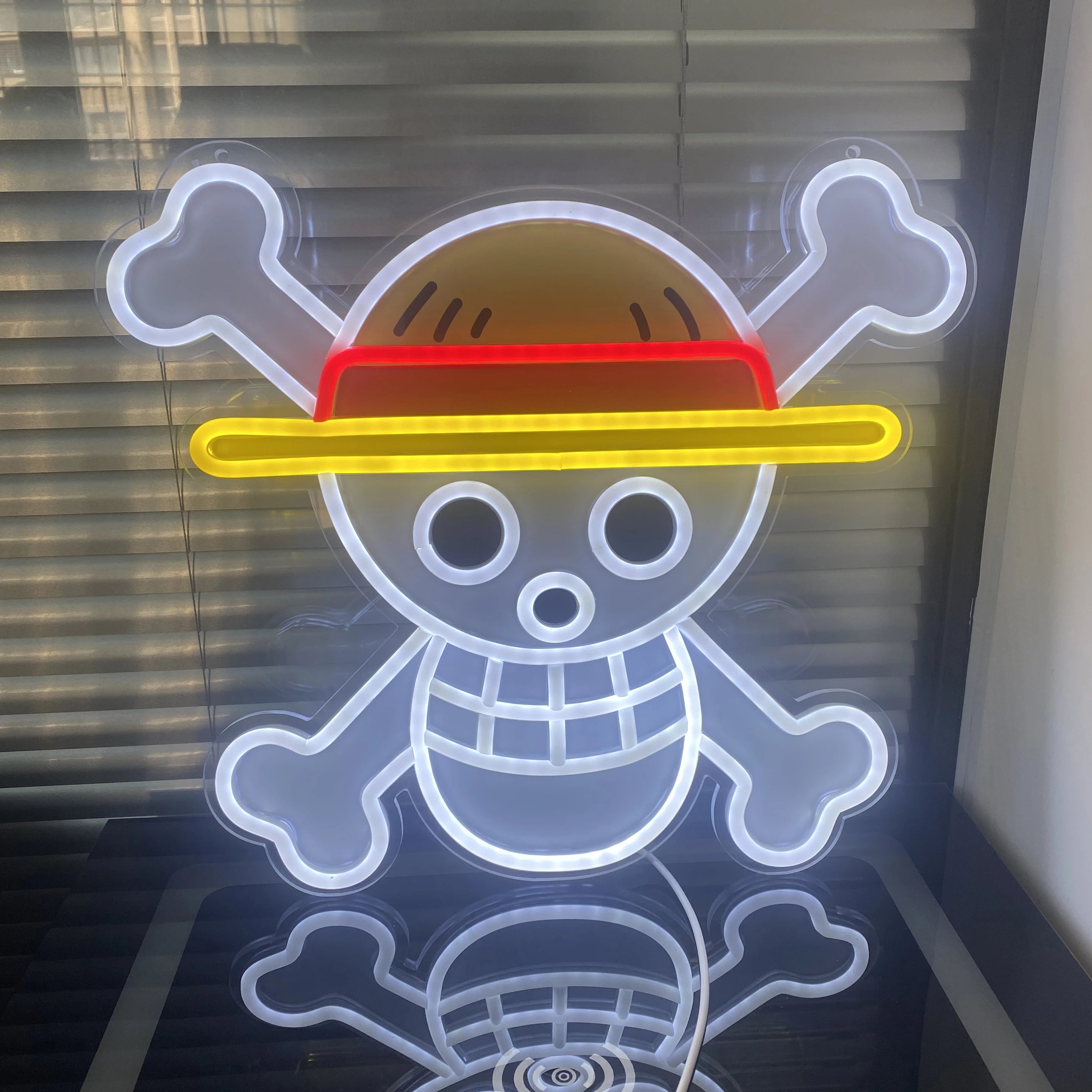 Custom One Piece Acrylic Neon LED Light Animes Luffy Artwork for Home Festival Decor Party Bar Hotel Salon Business Shop,Etc.