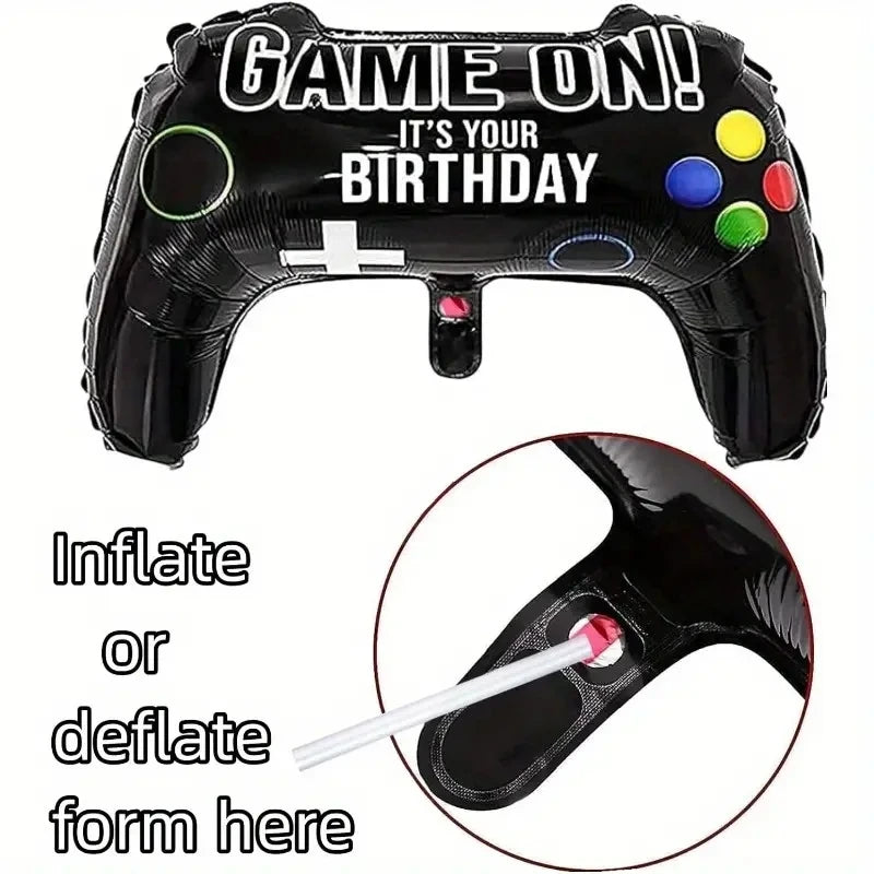 Blue Game Number 11 Birthday Theme Party Decoration Set Number Balloon Pull Flag Set