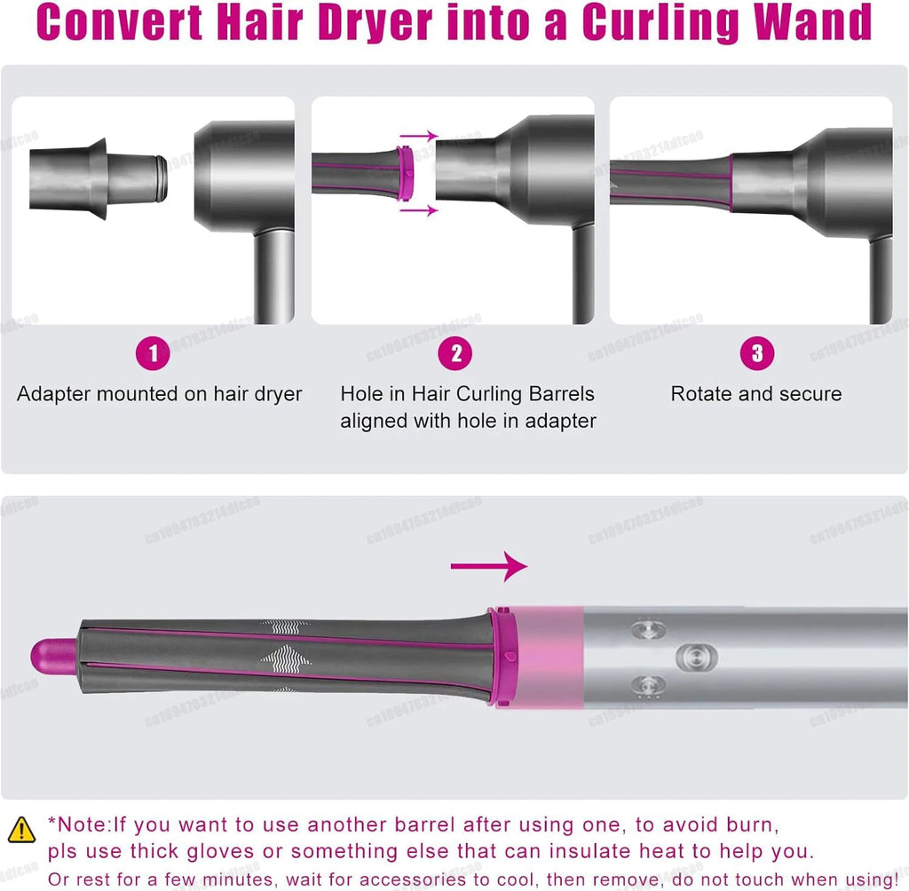 For Dyson Airwrap HS01HS05 and For Dyson HD Series Hair Dryer Attachment Auto Curling Nozzles 20/30mm Curler Wands
