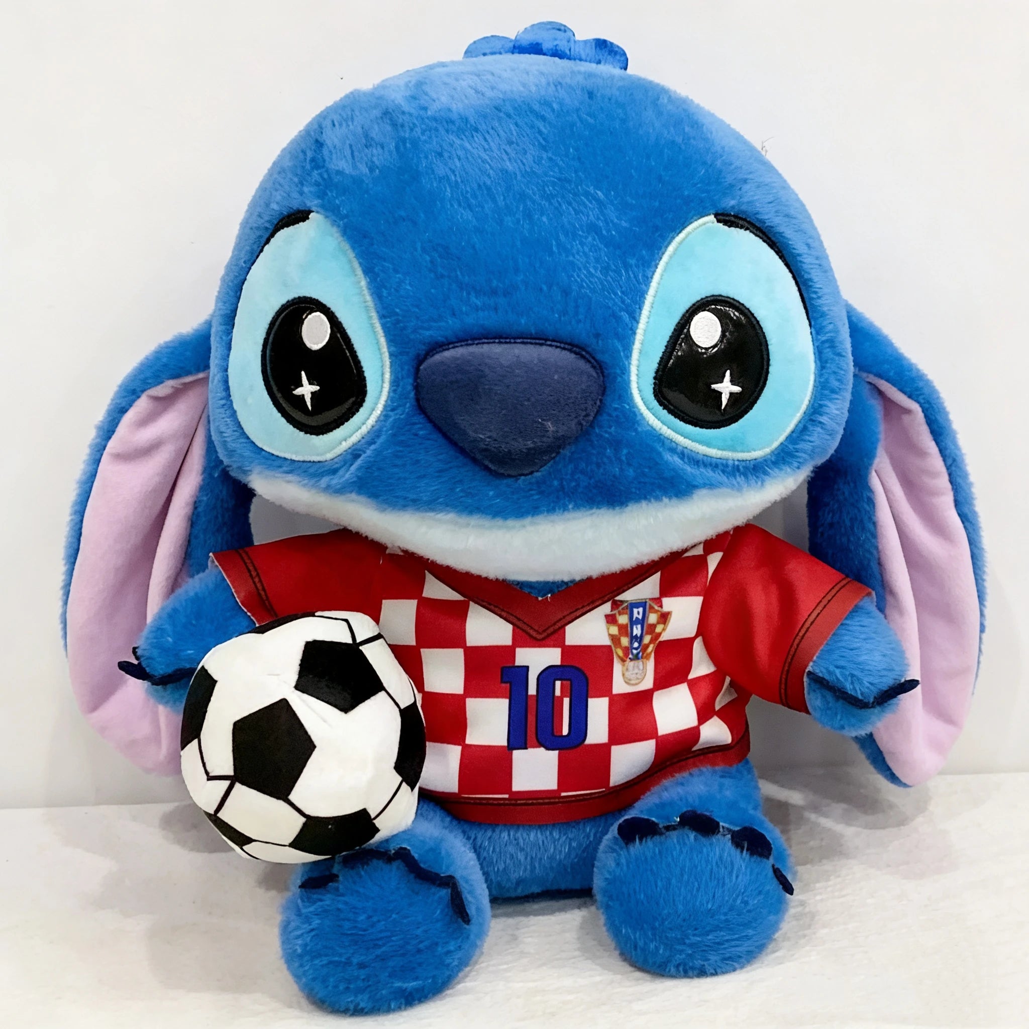 2026 Disney Stitch Football Star With Number Plush Dolls Cartoon Anime Plush Stuffed Toys Kawaii children fans Gift