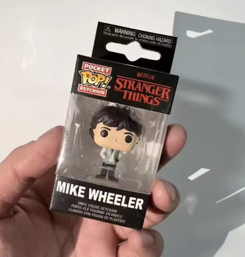 13 Styles FUNKO Pocket Stranger Keychain Eleven Dustin Barb Steve Demogorgon Action Figures Toys THINGS with Box