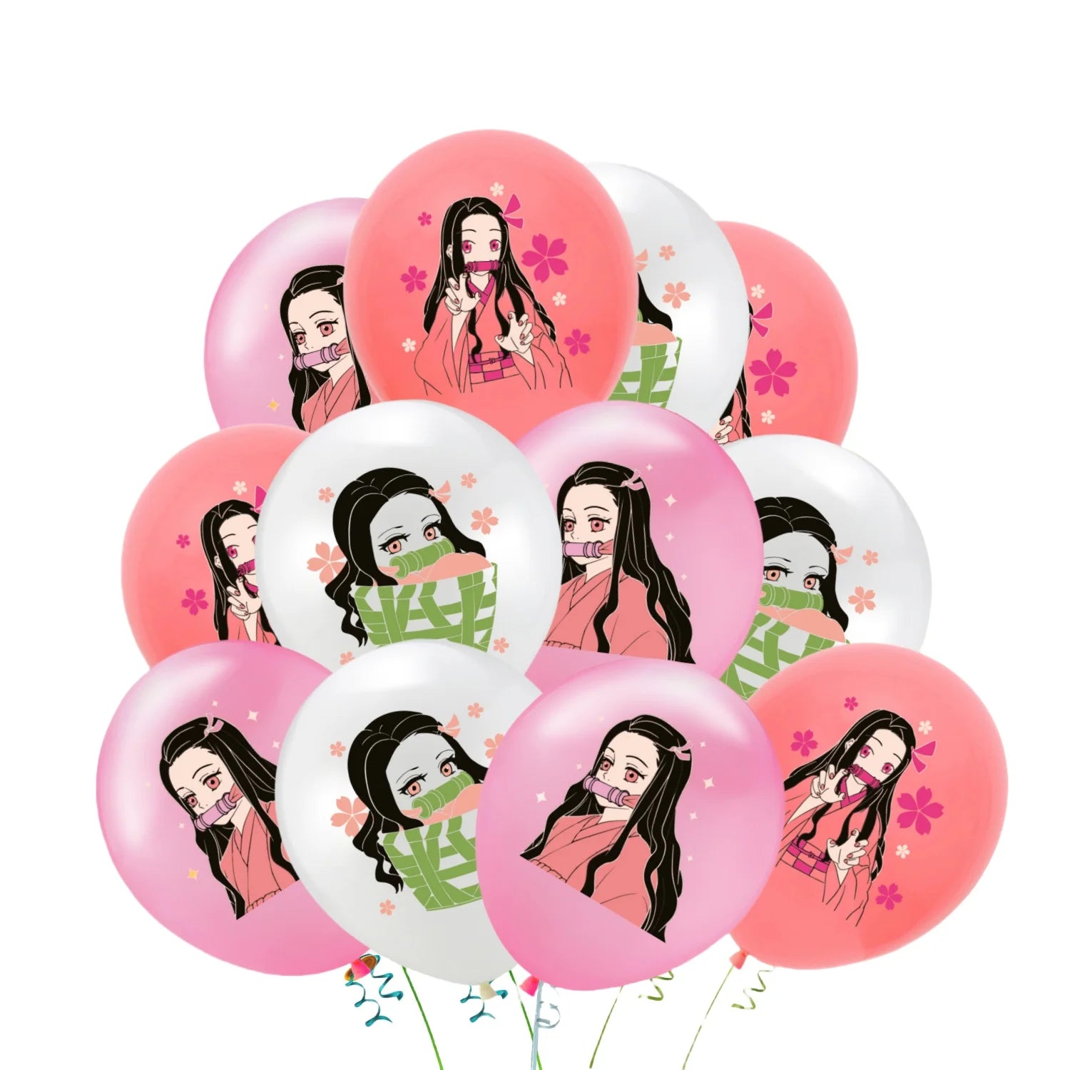 Demon Slayer Balloon Set Happy Birthday Banner Party Decor Kimetsu No Yaiba Latex Balloon Baby Shower kids Favors Gift Supplies