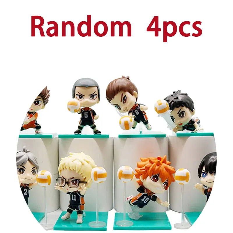 6-9cm Haikyuu!!  Volleyball Boys Anime Figures Hinata Shoyo Tobio Kageyama Daichi Sawamura Models Toy Passionate Friend Gifts