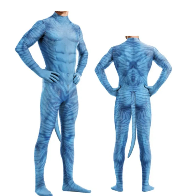 Anime Movie Avatar Series One-piece Tight-fitting Clothes Theme Party Cosplay Boys and Girls One-piece Tight-fitting Suit