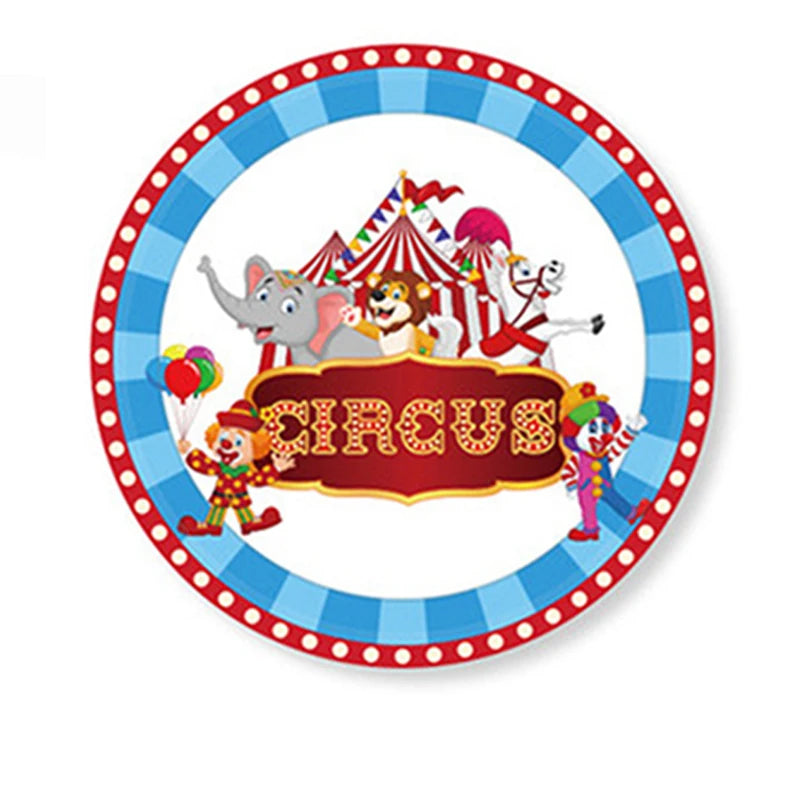 Circus Theme Paper Cups Plates Napkins Set Kids Birthday Baby Shower Party Decor Wedding Grand Event Party Tableware Supplies