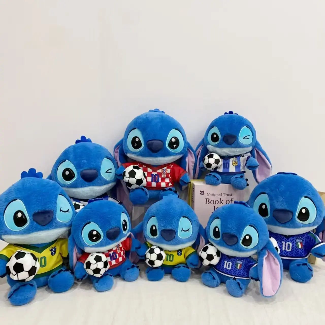 2026 Disney Stitch Football Star With Number Plush Dolls Cartoon Anime Plush Stuffed Toys Kawaii children fans Gift