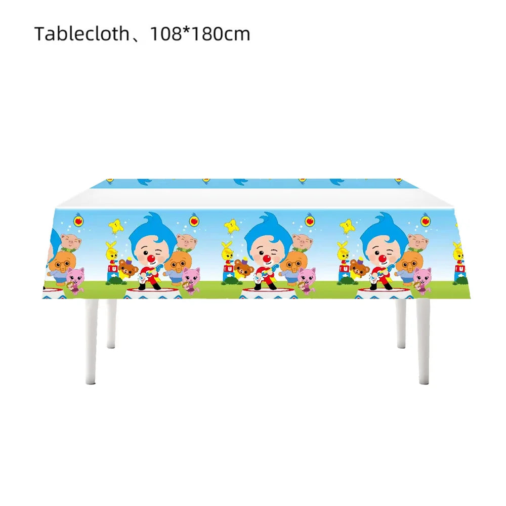 Circus Birthday Party Decor Set Clown Balloons Disposable Tableware Tablecloth Cup Kids Boy Party Supplies Baby Shower Gifts