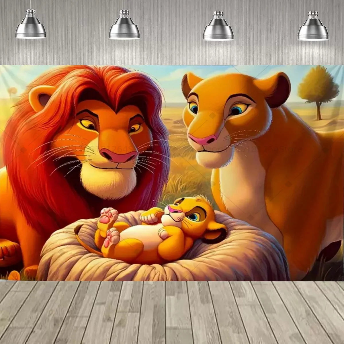 Disney Lion king Simba Party Decoration Backdrop Lion king Jungle Animals Birthday Party Supplies Decor Banner Baby Baptism Gift