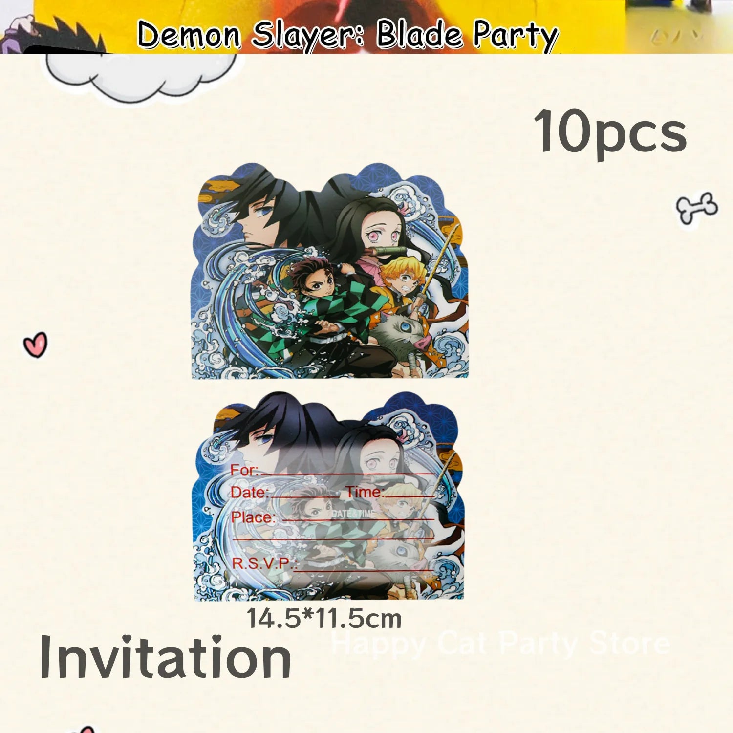 Demon Slayer Birthday Party Decor Kimetsu No Yaiba Tableware Tablecloth Plate Cup Balloon Baby Shower Kids Favors Party Supplies
