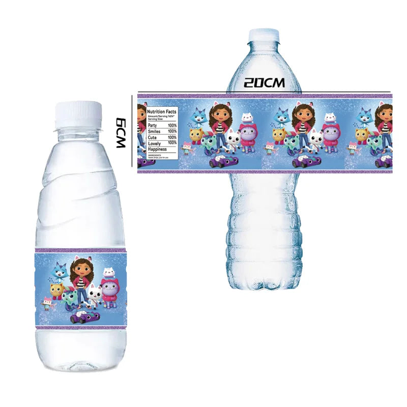 Cartoon Gabbys Birthday Party Decor Dollhouse Disposable Tableware Set Paper Cups Plates Tablecloth Baby Shower Kids Supplies