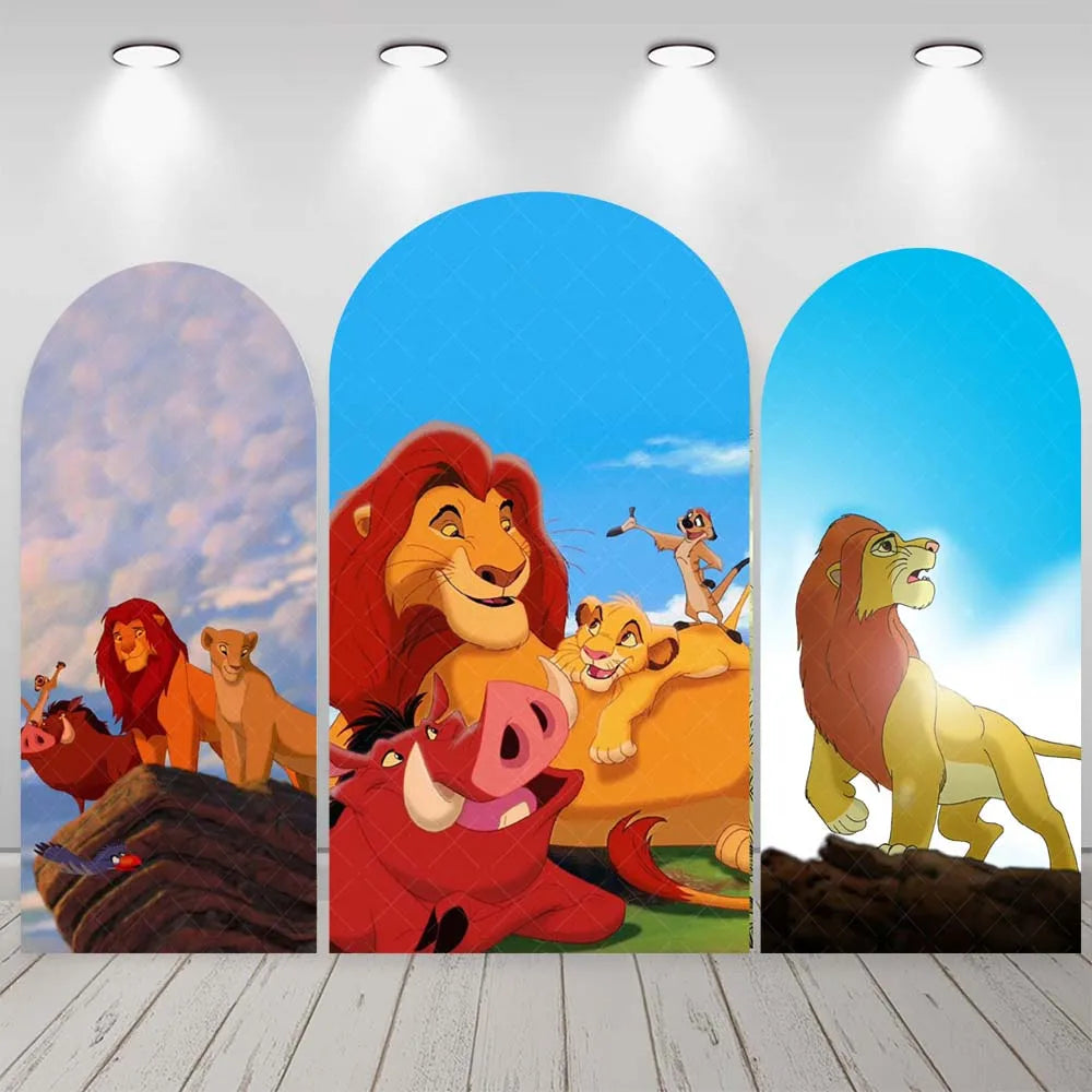 Custom Name Disney The Lion King Arch Backdrop Kids Birthday Party Cartoon Simba Decor Cover Baby Shower Photography Background
