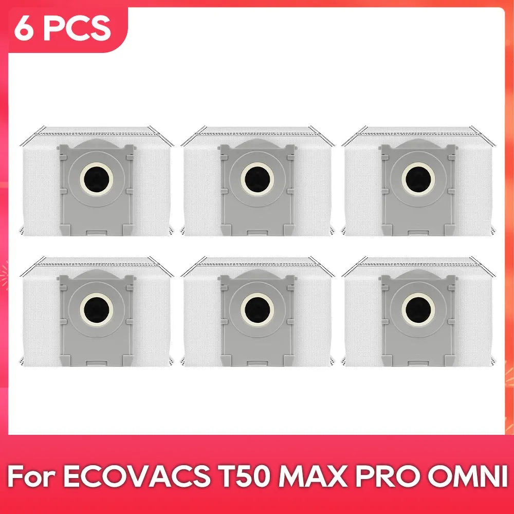 Compatible For ( ECOVACS T50 MAX PRO OMNI ) Replacement Parts Accessories Main Side Brush Mop Cloth Dust Bag Hepa Filter