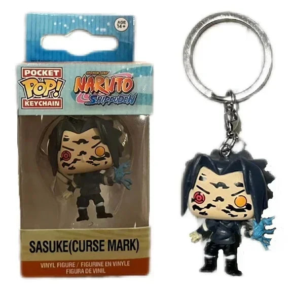 Funko POP New NARUTO Jiraiya Kurama Sasuke Kakashi Madara Sasuke Uchiha Kawaki Boruto Pocket Pop Keychain Model Toys Gifts