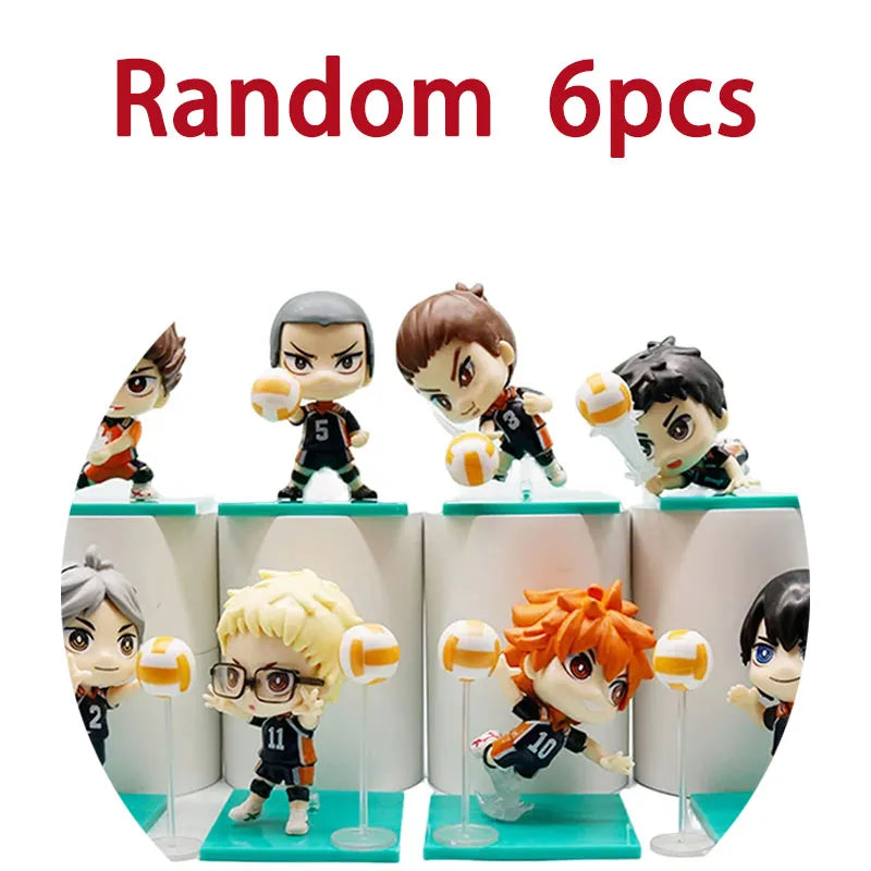 6-9cm Haikyuu!!  Volleyball Boys Anime Figures Hinata Shoyo Tobio Kageyama Daichi Sawamura Models Toy Passionate Friend Gifts