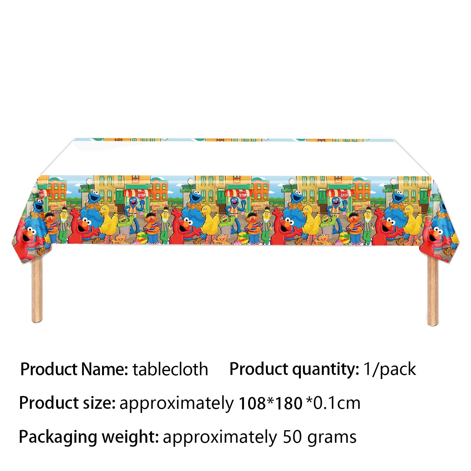 Disney Cartoon SEsame-Streets Birthday Party Set Supplies Kids Disposable Tableware Balloon Cake Topper Banner Plates Decoration