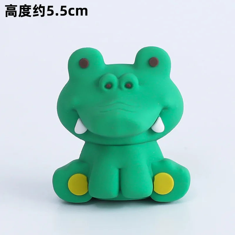 Cute Forest Animal Cake Topper Jungle Safari Birthday Decor Supplies Giraffe Elephant Lion Tiger Cake Decor For Kids 1 2 3 Years