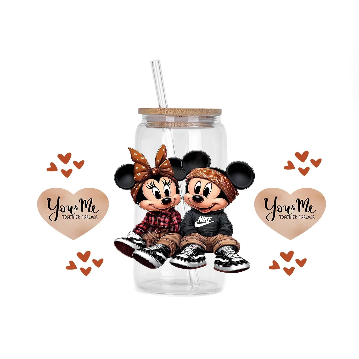 30 Style Valentine's Day Mickey XOXO UV Sticker Party DIY Decals 3D transfers uvdtf tumbler seal stickers 16oz uv dtf cup wraps