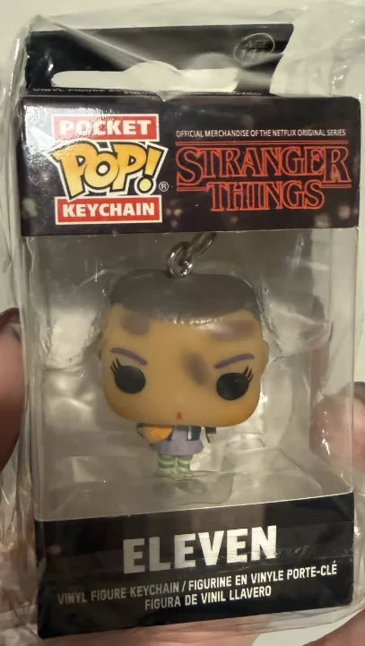 13 Styles FUNKO Pocket Stranger Keychain Eleven Dustin Barb Steve Demogorgon Action Figures Toys THINGS with Box