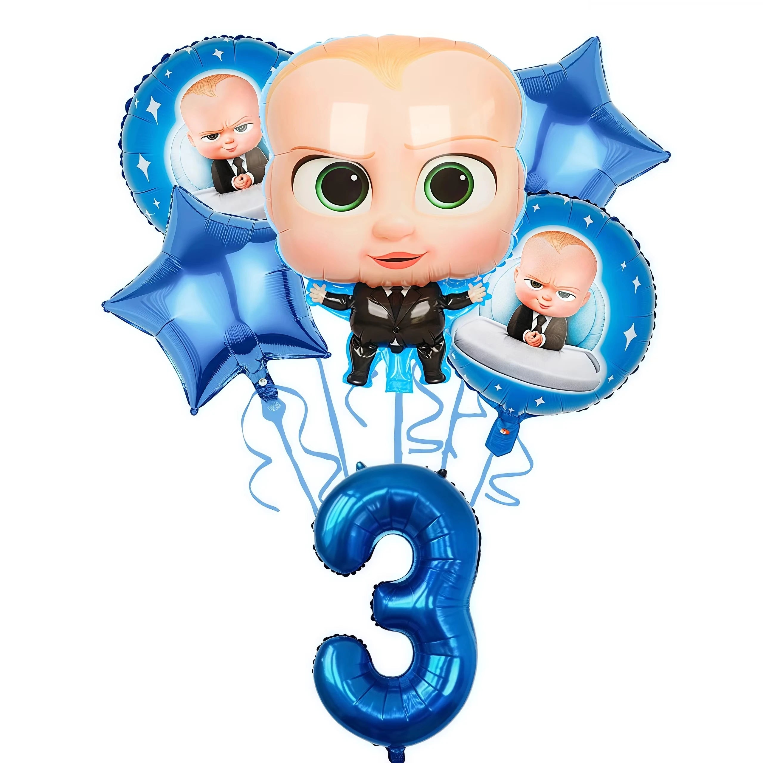 Cartoon Bossed Baby Theme Newborn 1st Birthday Party Decor Disposable Tableware Background Balloon Kid Baby Shower Supplies Gift