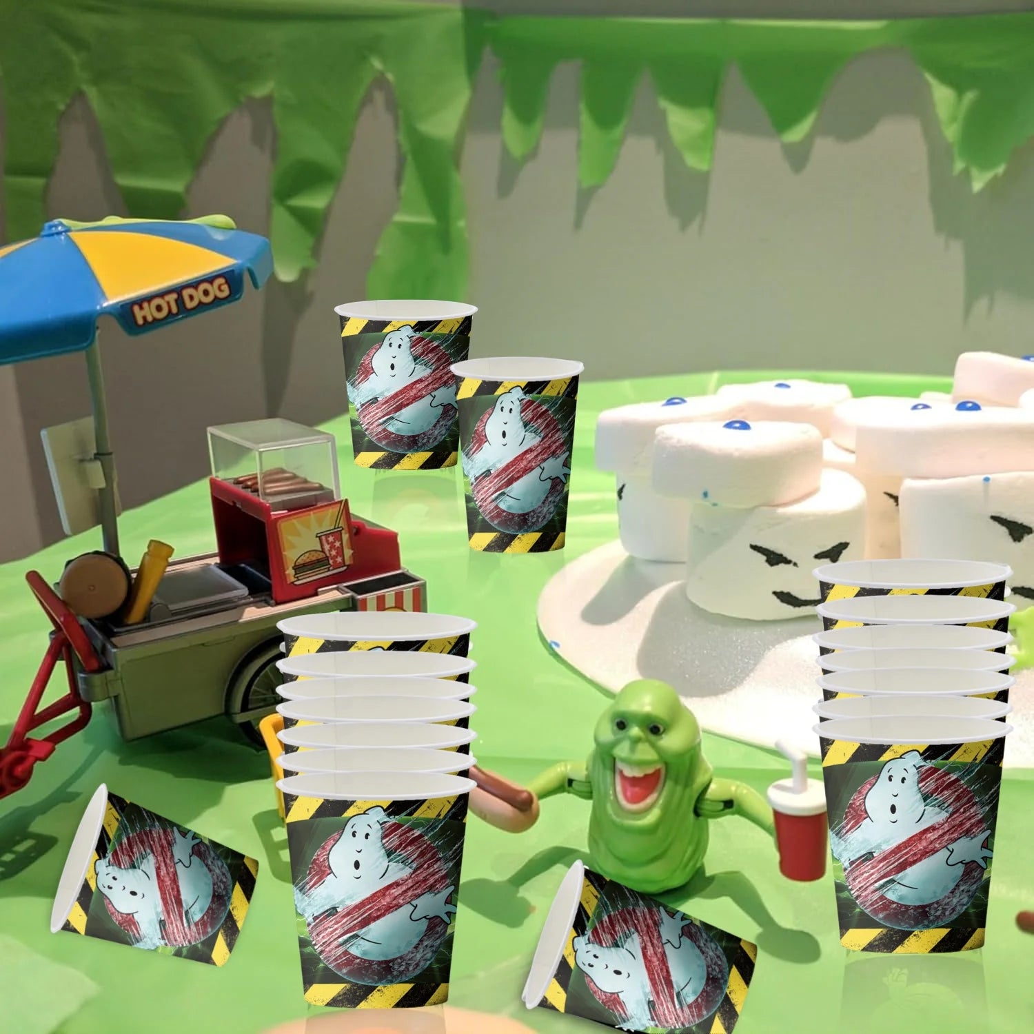 Ghost Busters Birthday Party Decor Catch Ghost Disposable Tableware Tablecloth Plate Cup Baby Shower Supplies Kids Boys Favors