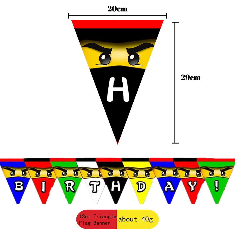 Building Blocks  Theme Birthday DIY Party Disposable tableware balloons water bottle labels banner boys girls decoration