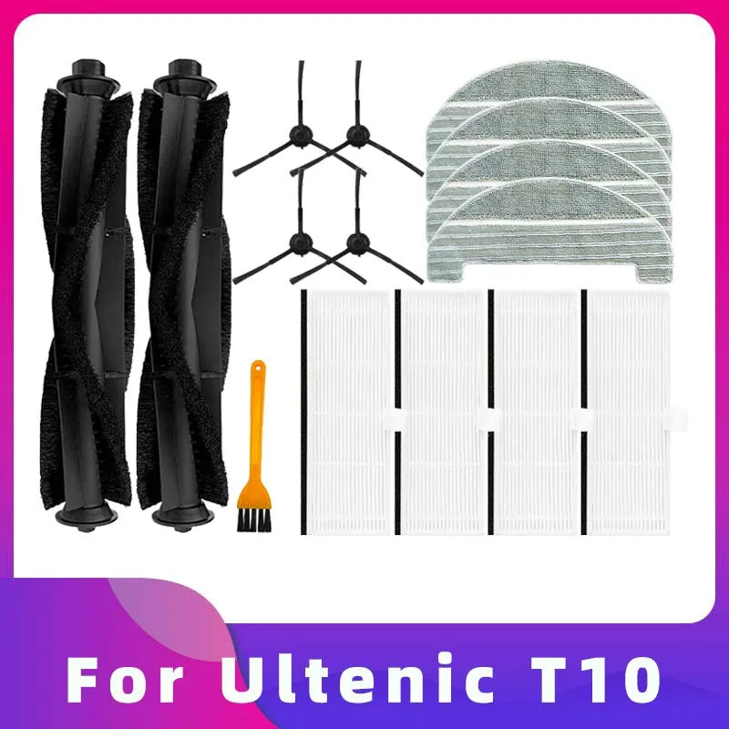 Compatible For Ultenic T10 Robot Vacuum Cleaner Main Brush Side Brush Hepa Filter Mop Rag Replacement Spare Parts Accessories