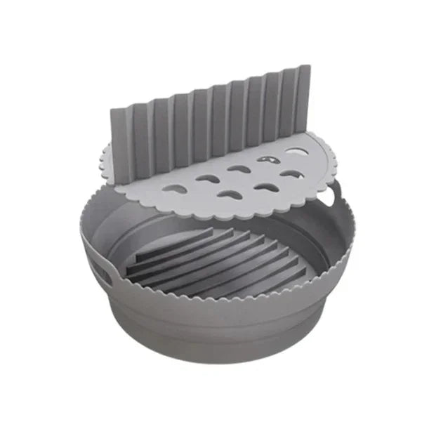 Round Air Fryer Accessories Set Silicone Airfryer Basket Mold Liner Reusable Oven Grill Baking Rack Pizza Cake Pan Tray