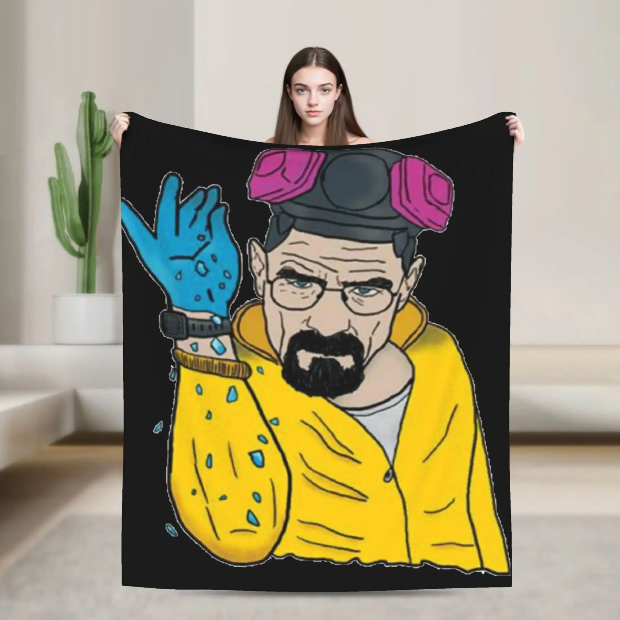 Bryan Cranston Blanket Breaking Bad Walter White Plush Novelty Warm Throw Blanket for Bed Sofa  Winter