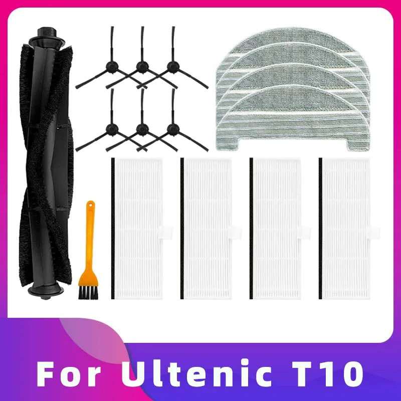 Compatible For Ultenic T10 Robot Vacuum Cleaner Main Brush Side Brush Hepa Filter Mop Rag Replacement Spare Parts Accessories