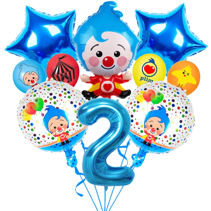 Circus Birthday Party Decor Set Clown Balloons Disposable Tableware Tablecloth Cup Kids Boy Party Supplies Baby Shower Gifts