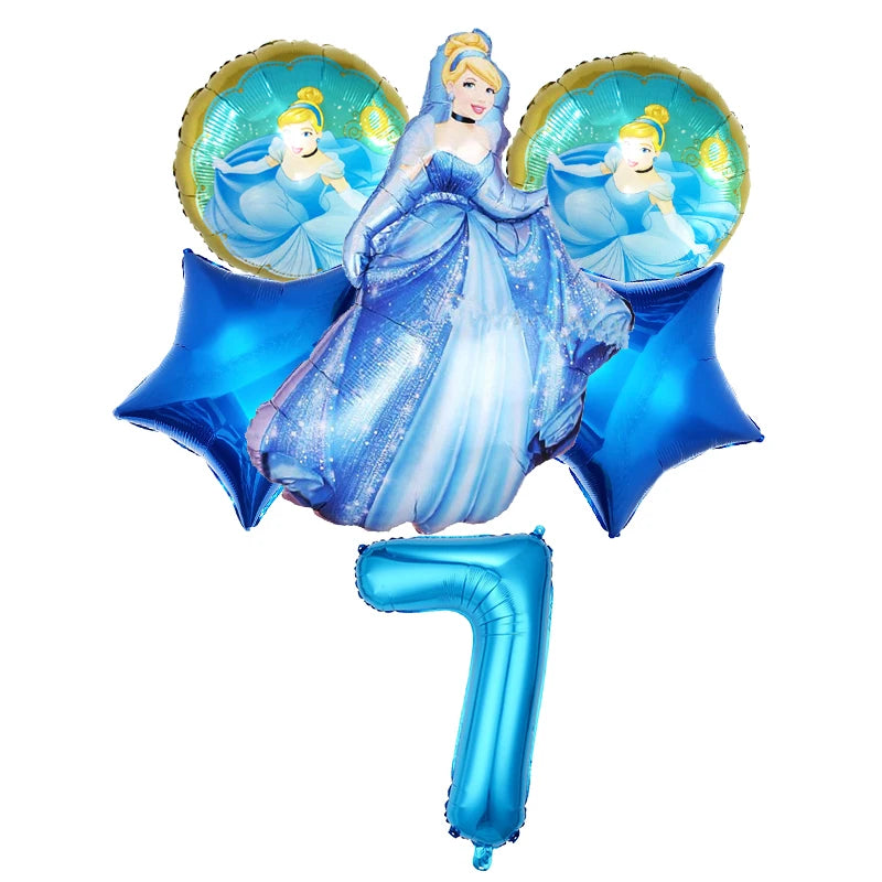Disney Cinderella Theme Party Supplies Girls Birthday Decoration Tableware Set Paper Cup Plate Tablecloth Balloon Baby Shower