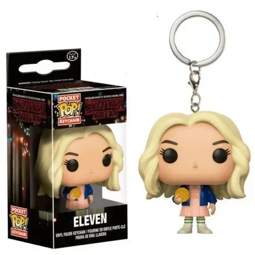 13 Styles FUNKO Pocket Stranger Keychain Eleven Dustin Barb Steve Demogorgon Action Figures Toys THINGS with Box