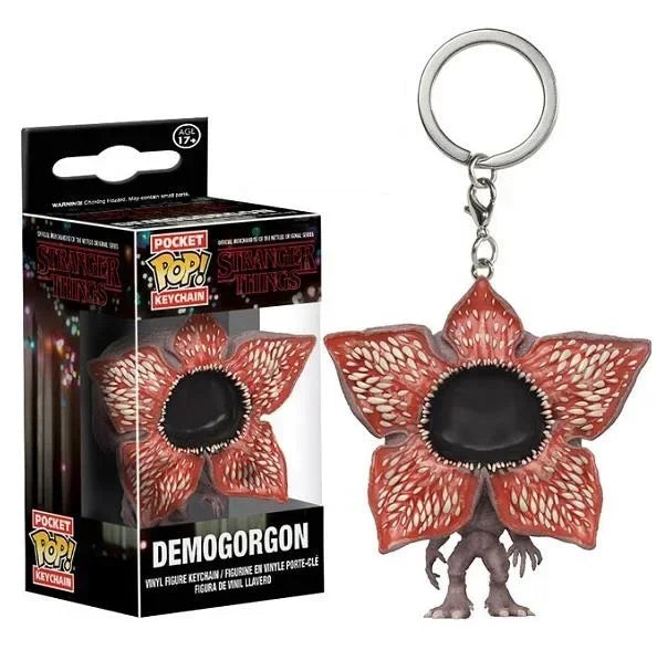 Funko Pop Pocket Keychain Eleven Robin Steve Dustin Key Ring Demogorgon Chain Model Carvinal Adults Children Toy Gift