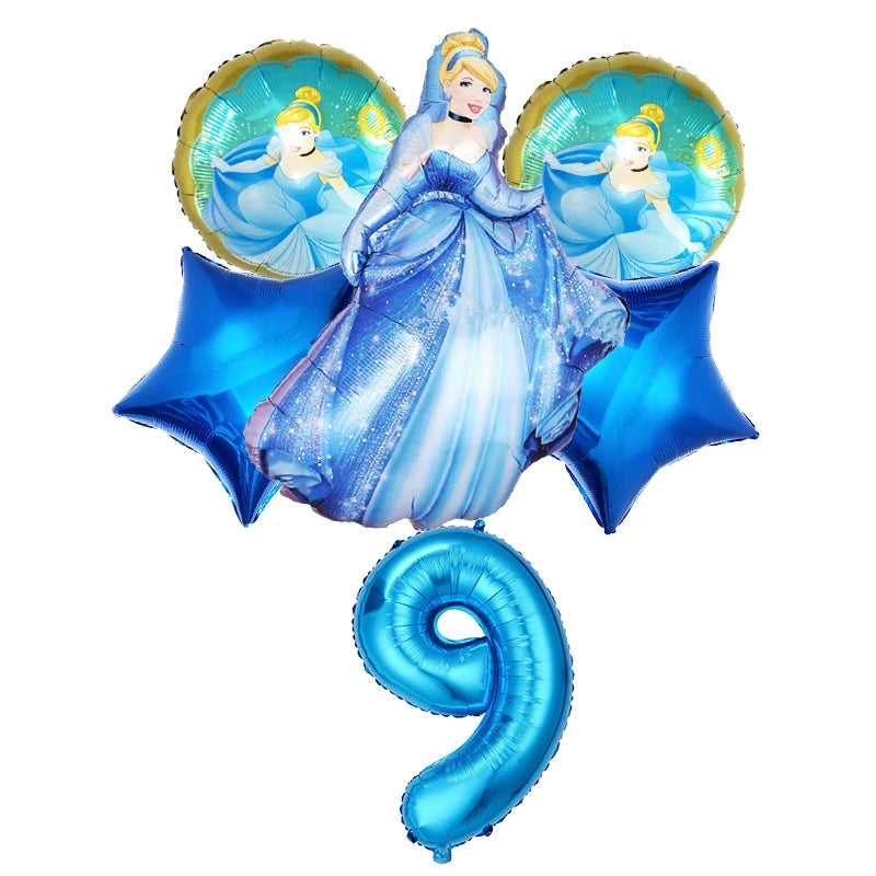 Disney Cinderella Theme Party Supplies Girls Birthday Decoration Tableware Set Paper Cup Plate Tablecloth Balloon Baby Shower