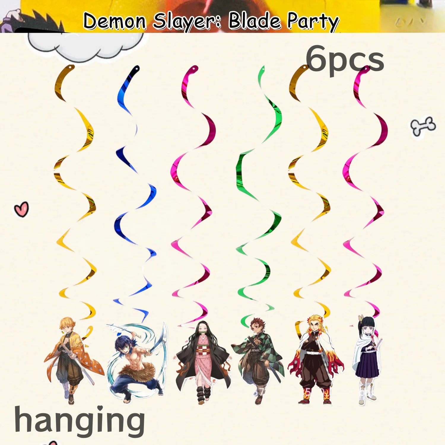 Demon Slayer Birthday Party Decor Kimetsu No Yaiba Tableware Tablecloth Plate Cup Balloon Baby Shower Kids Favors Party Supplies