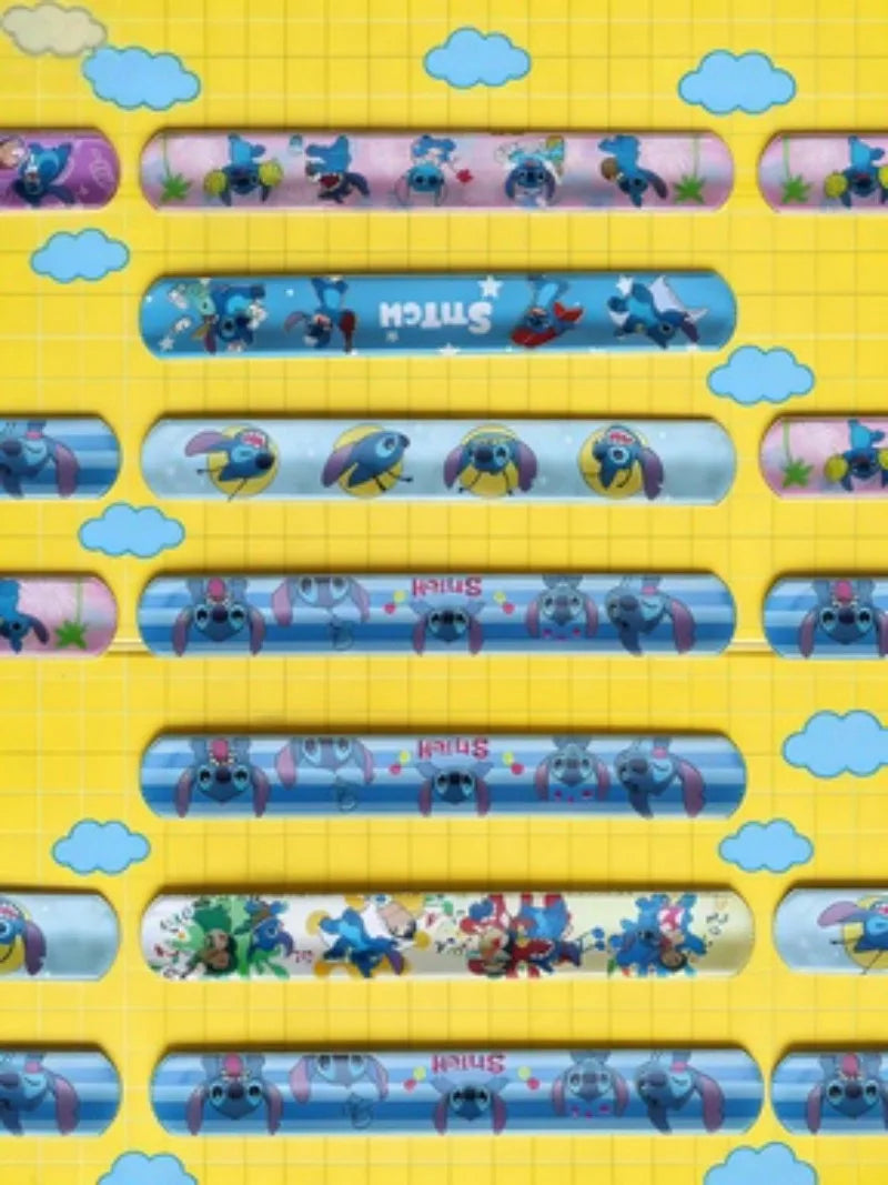 12/24/ PCS Lilo&Stitch Toys Stitch Wristbands A Aariety Of Anime Doll Characters Children pat circle  Educational Birthday Gifts