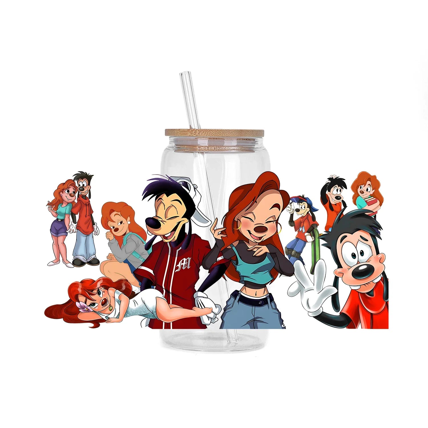 30 Style XOXO Happy Valentine Mickey Family UV Sticker DIY Decals 3D transfers uvdtf stickers 16oz uv dtf cup wraps