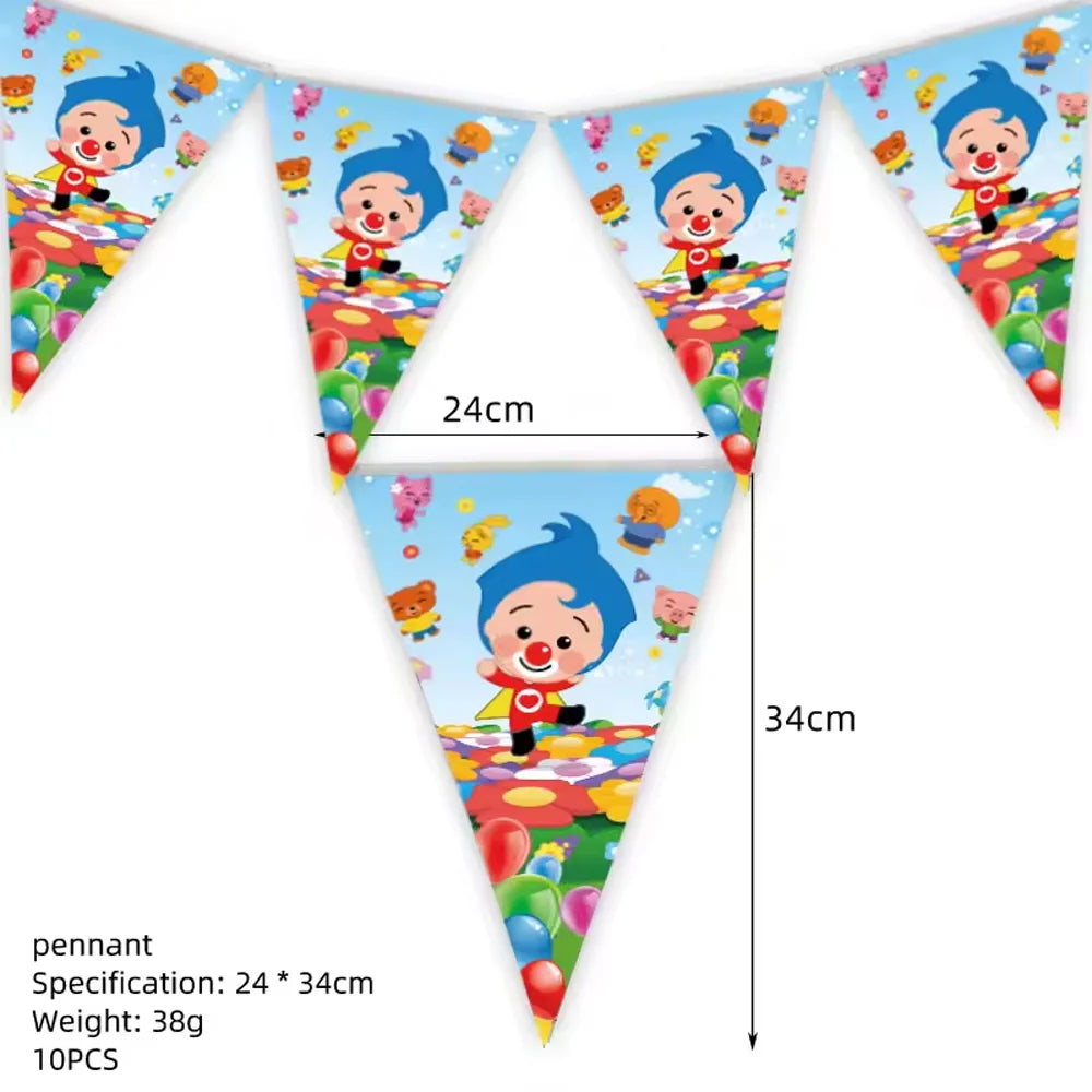 Circus Birthday Party Decor Set Clown Balloons Disposable Tableware Tablecloth Cup Kids Boy Party Supplies Baby Shower Gifts