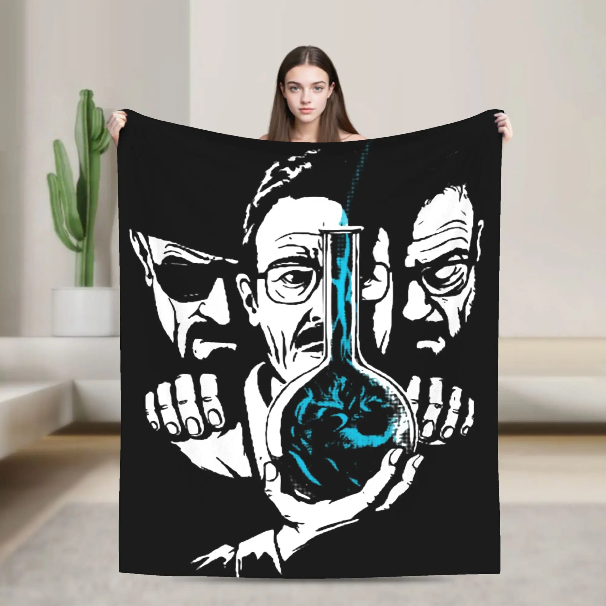 Bryan Cranston Blanket Breaking Bad Walter White Plush Novelty Warm Throw Blanket for Bed Sofa  Winter