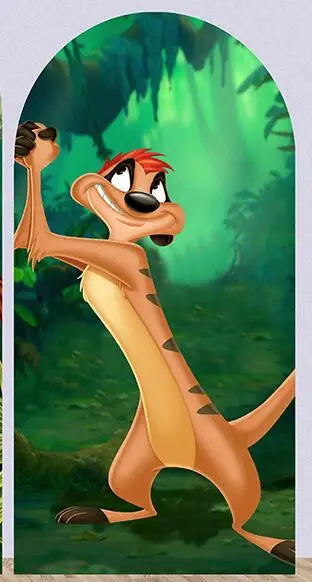 Cartoon Lion King Simba Baby Shower Arch Wall Panels Backdrop Party Supplies Boy Birthday Banner Decors Safari Jungle Background