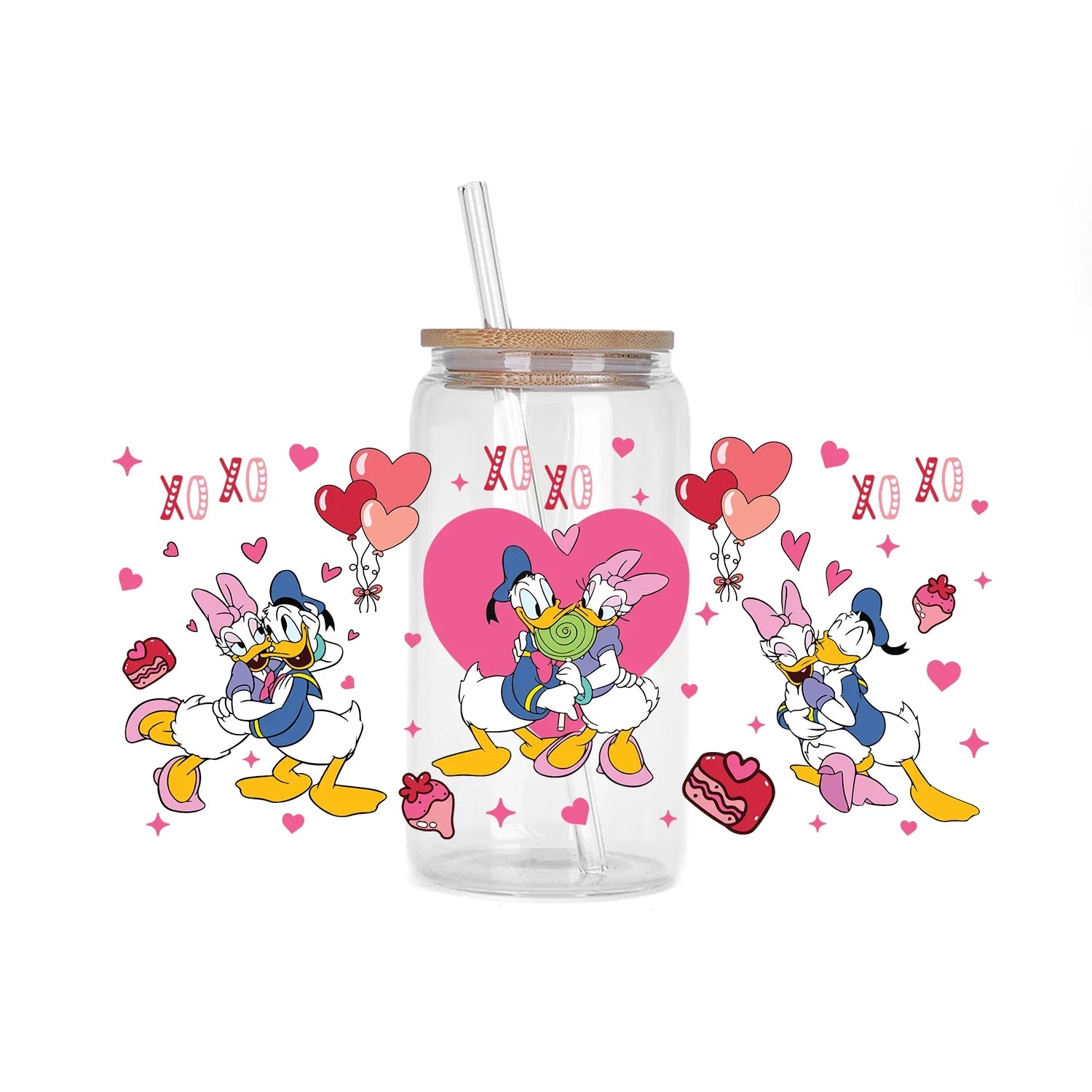 30 Style Valentine's Day Mickey XOXO UV Sticker Party DIY Decals 3D transfers uvdtf tumbler seal stickers 16oz uv dtf cup wraps