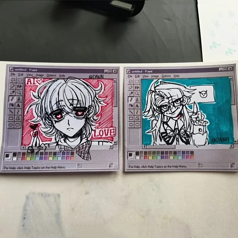 50-150 Sheets Vintage Computer Drawing Sticky Notes Ideal For office worker & student Use,Durable Adhesive Notes, Sticky Notes