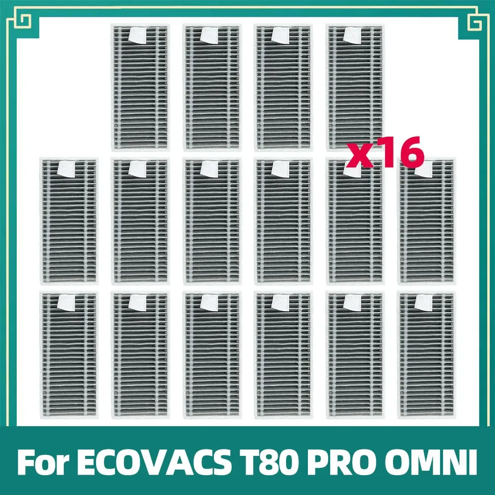 Compatible For ECOVACS T80 PRO OMNI / T80 OMNI Robot Vacuum Replacement Main Roller Mop Cloth Side Brush Dust Bag HEPA Filter
