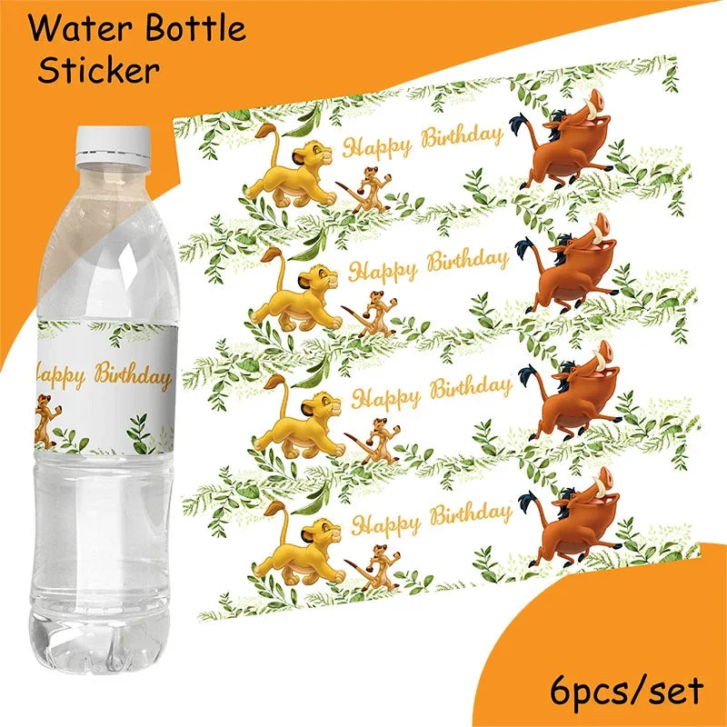 Disney Lion King Graduation Theme Decorations Lion King Backdrop Disposable Tableware Baby Shower Kids Party Supplies Gift